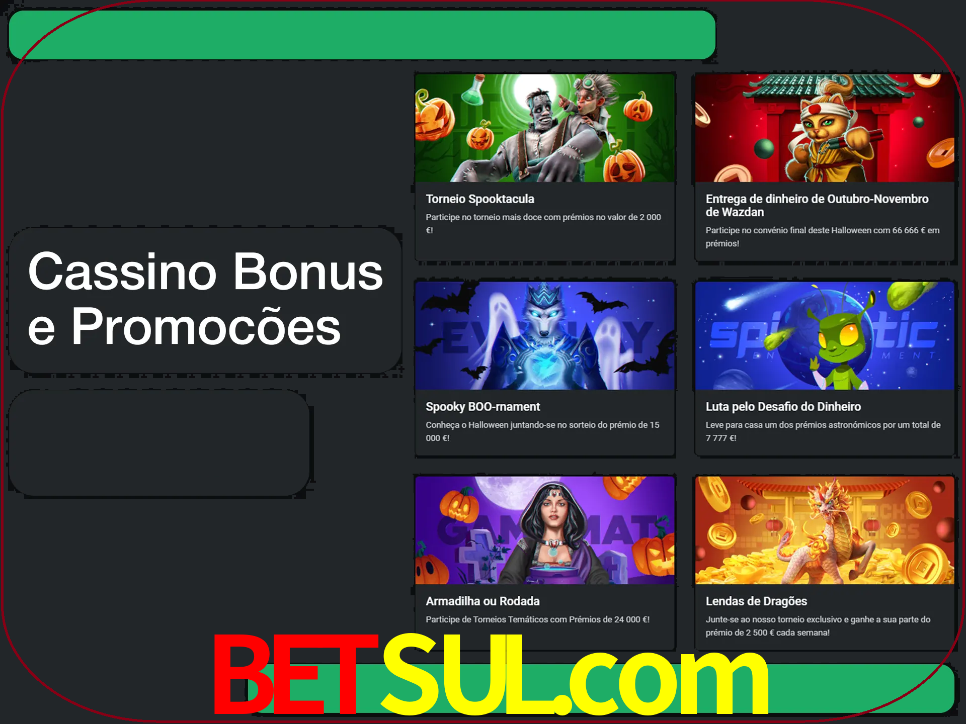 Verifique se há novos bônus de cassino para reivindicar.